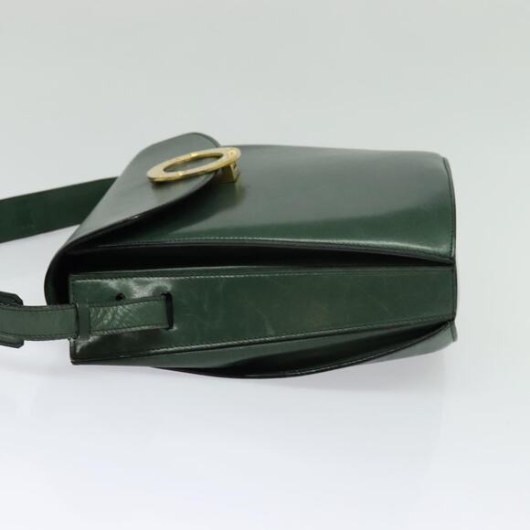 CELINE Shoulder Bag Leather Green Gold - Picture 4 of 12
